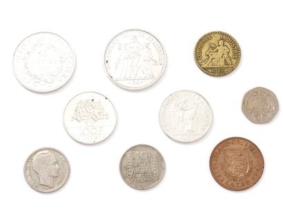 Lot en argent 800 millièmes, composé de 9...