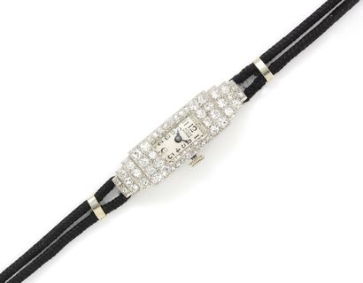 Montre bracelet de dame en platine 850 millièmes,...