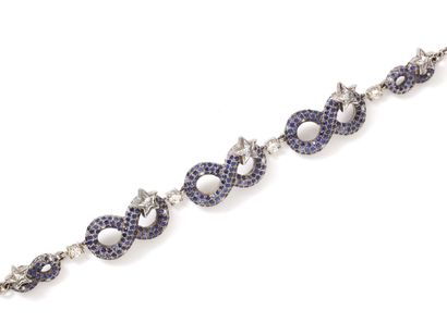 Bracelet articulé en or gris 750 millièmes...