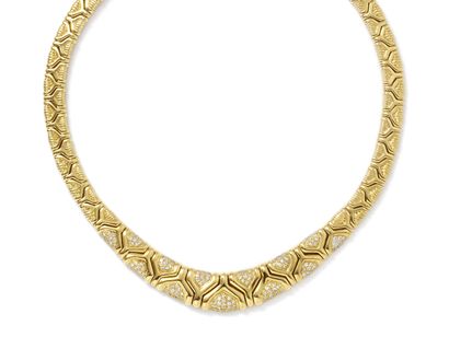 Articulated necklace in gold 750 thousandths...