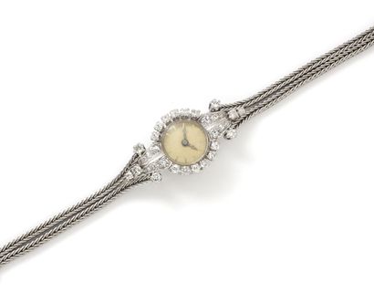 
Montre bracelet de dame en or gris 750 et...