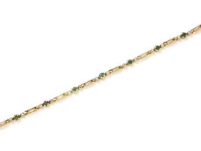 Articulated bracelet in gold 750 thousandths,...
