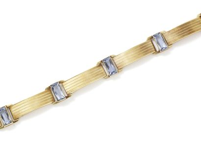 Articulated bracelet in gold 750 thousandths,...