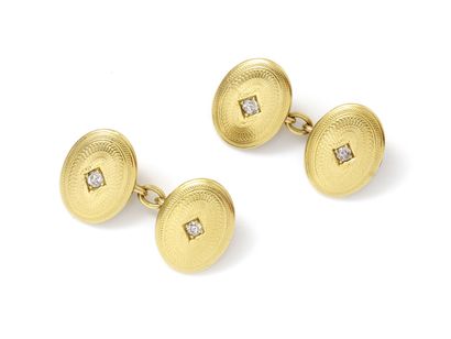 Paire de boutons de manchettes en or 750...