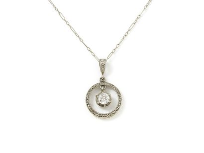 Pendant 2 tones of gold 750 thousandths,...