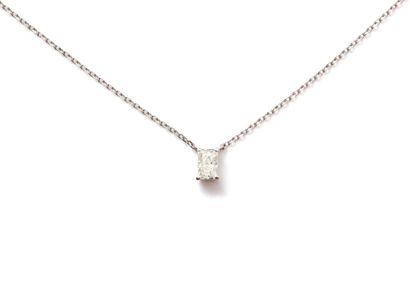 Necklace in white gold 750 thousandth, mesh...