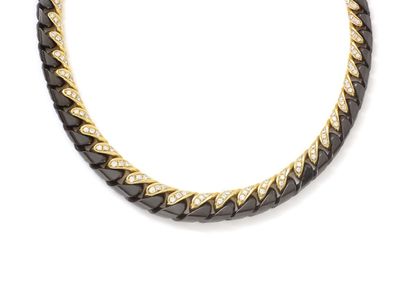 Élégant collier articulé en or 750 millièmes...