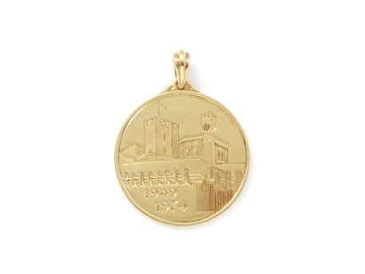 Pendant in gold 750 thousandths retaining...