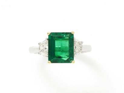 Ring 2 tones of gold 750 thousandths decorated...