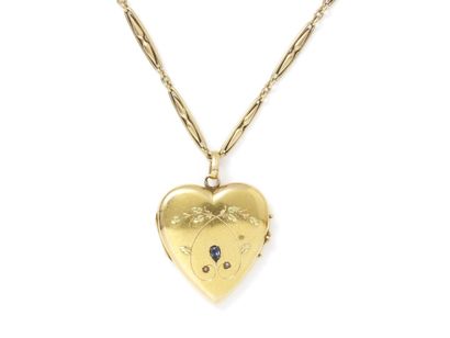 Watch chain in gold 750 thousandth, stylized...