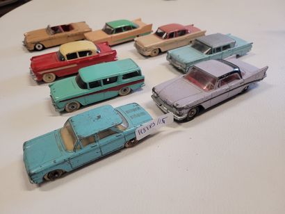 Dinky-toys, lot of 8 cars including Chryler...