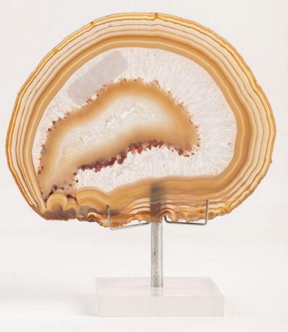 Polished agate slice from Uruguay. Simple...