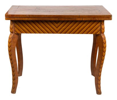 A marquetry desk with Venetian décor, 20th...