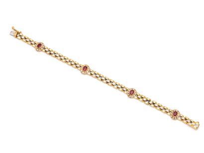 Articulated bracelet in 750 thousandths gold...