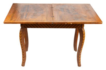 A marquetry desk with Venetian décor, 20th...