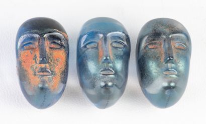 Kosta Boda by Bertil Vallien. Suite of three...
