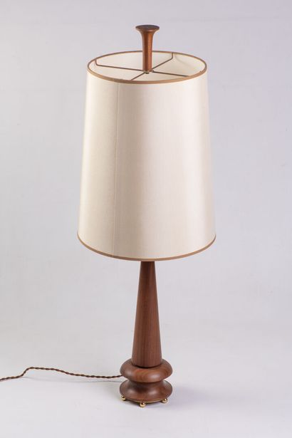 Nicolas AUBAGAC. Table lamp in rosewood,...