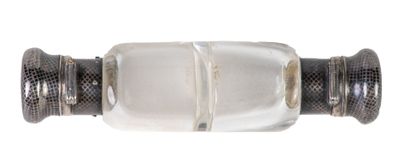 silver crystal double scent bottle. London,...