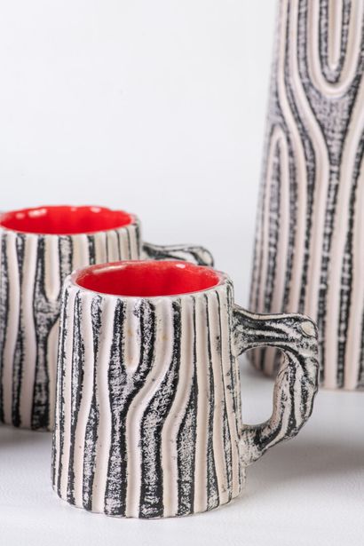 Pol CHAMBOST (1906-1983) A ceramic orangeade...