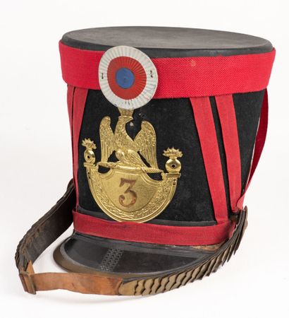 1st Empire style shako 3rd infantry regiment,...