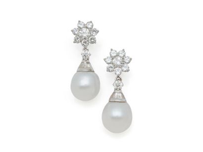 Elegant pair of earrings in 750-thousandths...