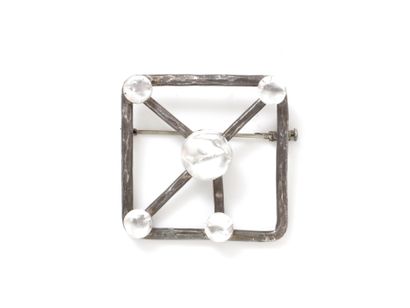 J.A.GAUTIER.
Brooch in openwork silver 800...