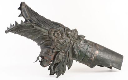 Copper dragon head. L90 cm