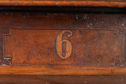 Large Alsatian double cabinet, in marquèterie,...