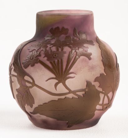 GALLE, small multi-layered glass vase with...