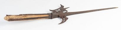 Halberd head, forged steel, probably 17th...