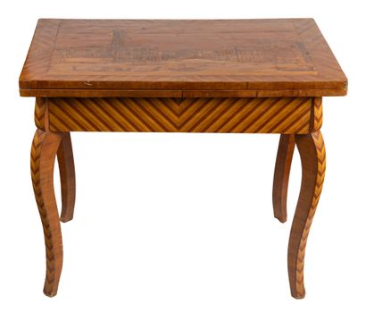 A marquetry desk with Venetian décor, 20th...