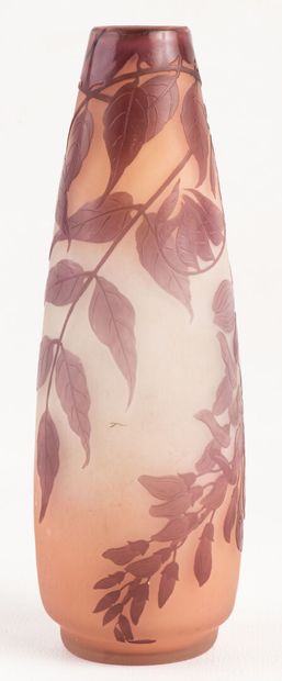 GALLE, Multi-layered glass soliflore vase...