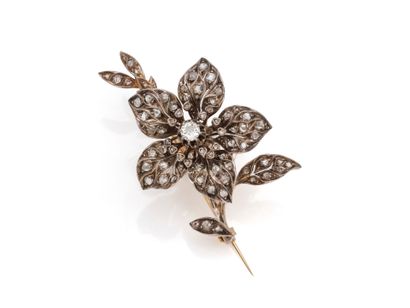 Delicate trembleuse brooch in 800 thousandths...