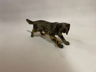 Chien d'arrret, bronze de Vienne 16 x 6 ...