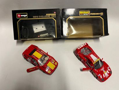 lot de 2 FERRARI à l'échelle 1/18eme de marque...