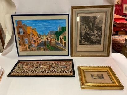 A set of 6 frames, including 1/ GLF, a village...