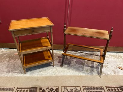 A set comprising a magazine rack and a natural...