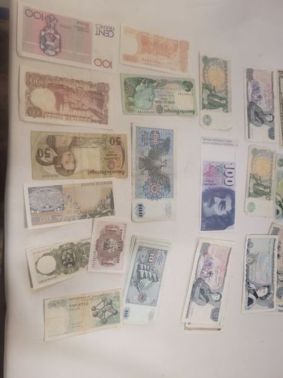 Lot de billets ancien français en divers...
