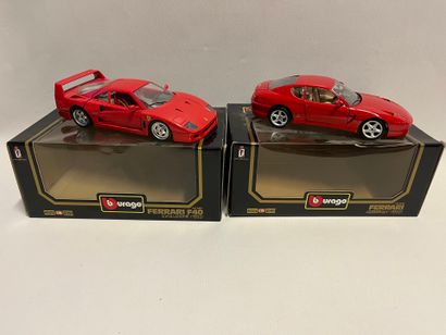 lot de 2 Ferrari à l'échelle 1/18eme de marque...