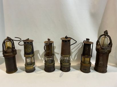 Lot de 6 lampes de mineurs avec ou sans marque...