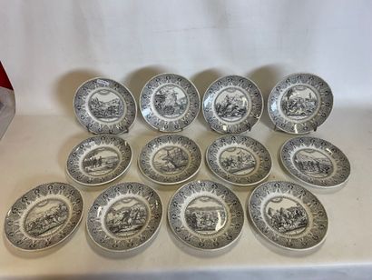 Lot de 12 assiet
tes en Choisy le Roi par...