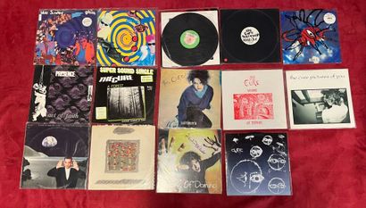 un lot de 14 vinyles de The Cure (dont un...