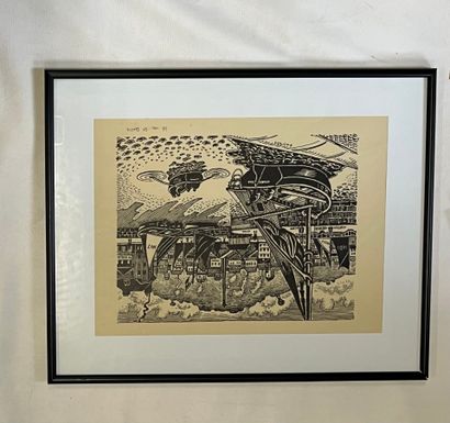 Henri de Saint Delis trois bois gravés