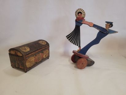 lot de deux comprenant un jouet en bois sur...