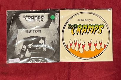 Un lot de deux 45T de The cramps comprenant...