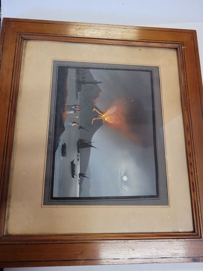 Une gouache napolitaine représentant un volcan...