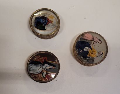Lot de 3 boites à confiserie en carton avec...