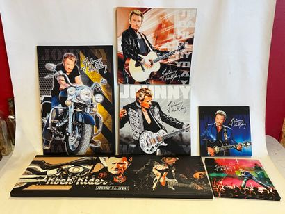 Un lot de 9 impressions représentant Johnny...