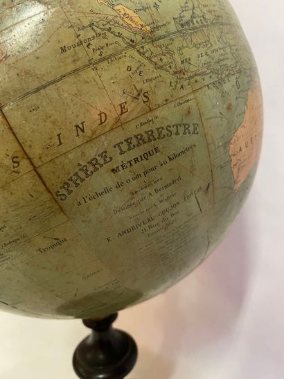 Un globe terrestre fin XIX ème de Andriveau...
