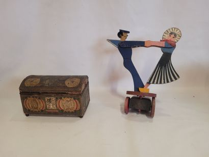 lot de deux comprenant un jouet en bois sur...